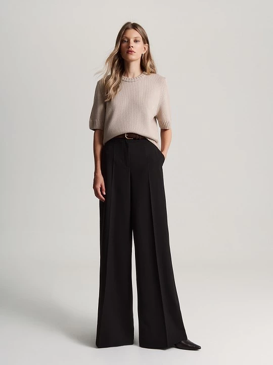 Вязаный джемпер с коротким рукавом из шерсти мериноса Elis арт. JM0101V6