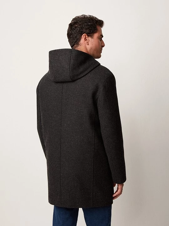 Пальто шерстяное с капюшоном 20line арт. IPD0013S