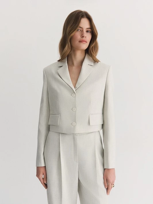 Прямые брюки с высокой посадкой из вискозной костюмной ткани Elis арт. TR0530