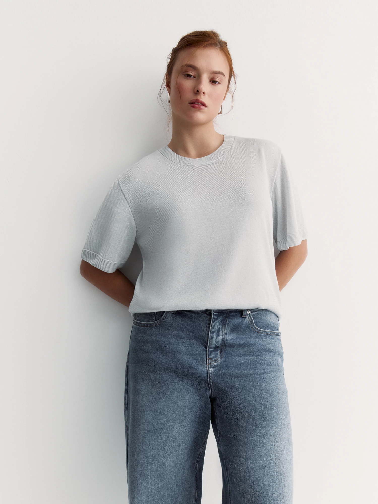 Вязаный джемпер из деликатной пряжи Lalis арт. JM0289V