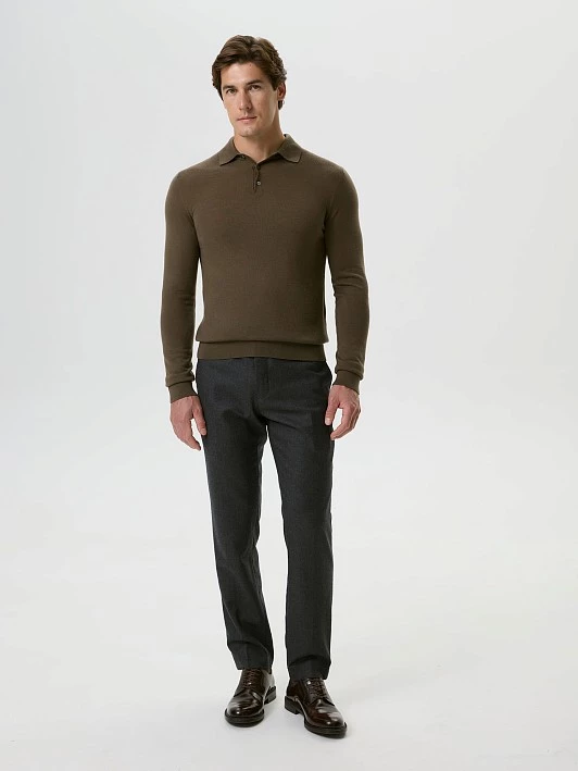 Джемпер-поло из 100% шерсти мериноса 20line арт. IPO0123VY1