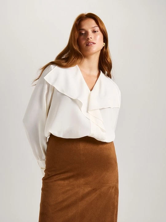 Блуза с широким струящимся воротником Lalis арт. BL1534