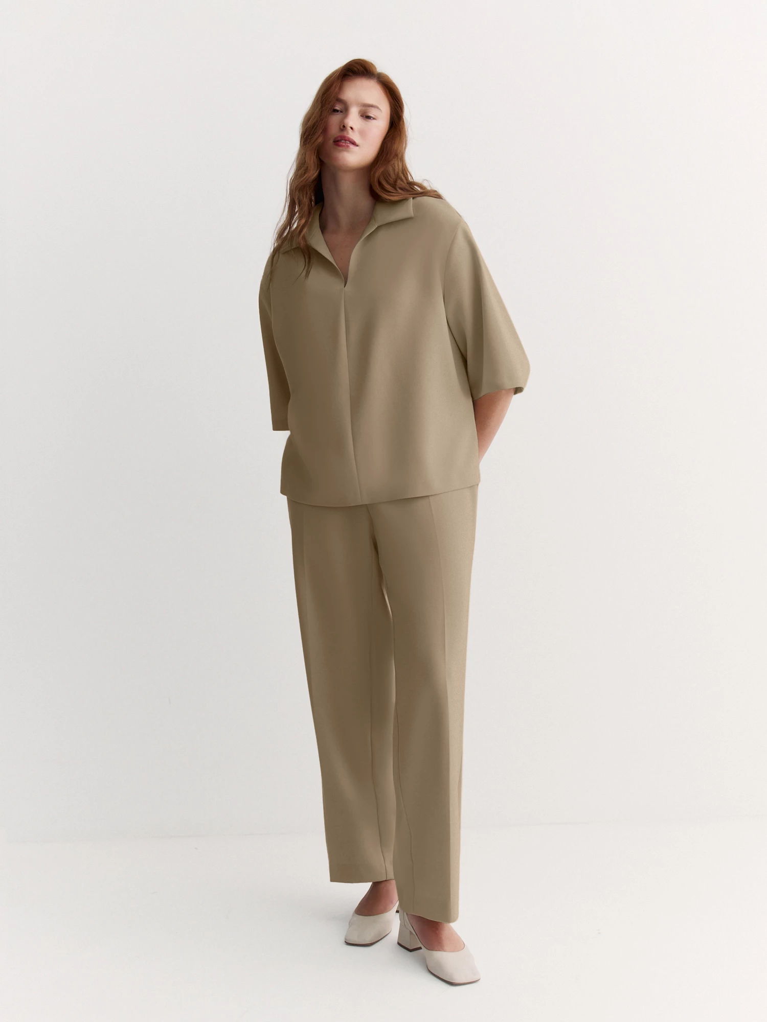 Прямые брюки из костюмной ткани Lalis арт. TR0698