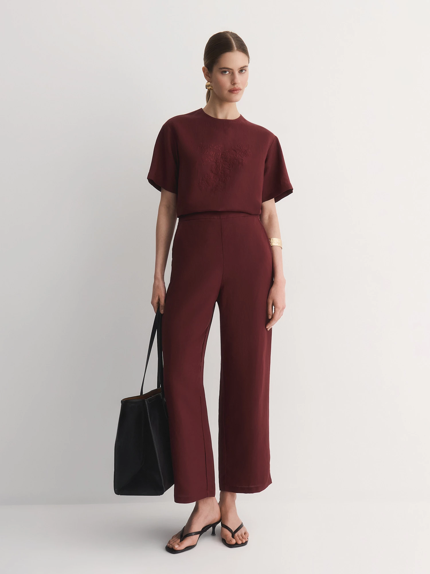 Блуза изо льна и лиоцелла с вышивкой Elis арт. BL1854Y1