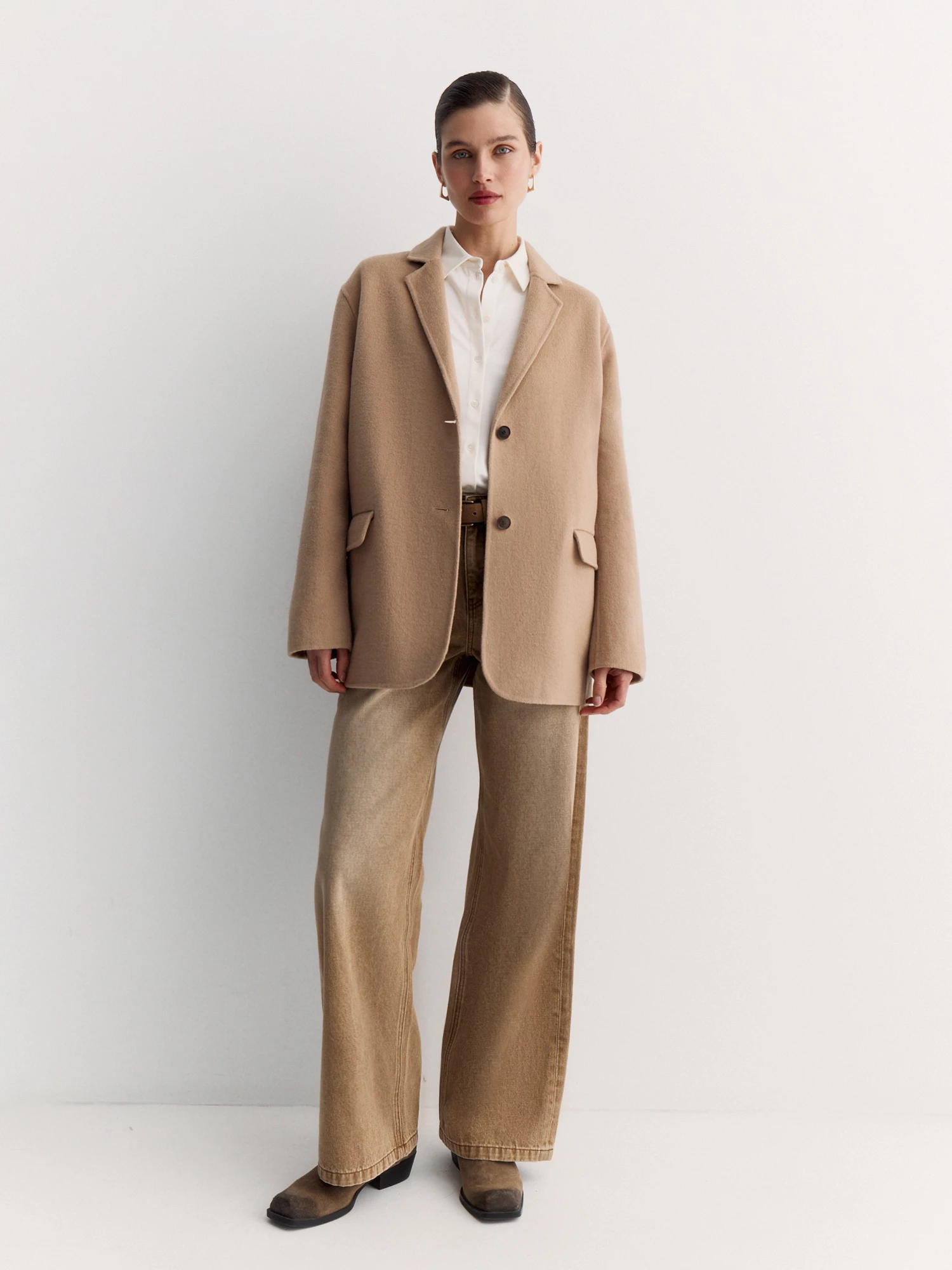 Легкое пальто-пиджак из шерстяной ткани Elis арт. PS0021Y1