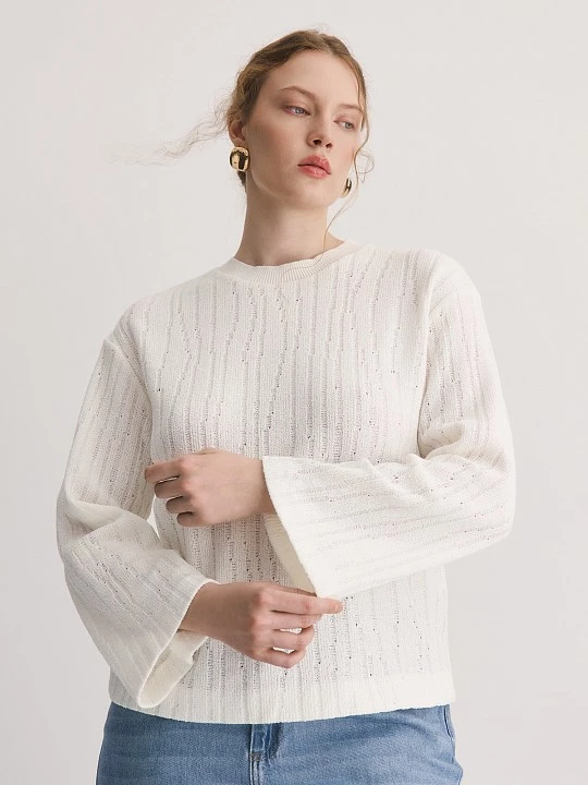 Блуза из плетеного трикотажа с подвязами Lalis арт. BL1532K