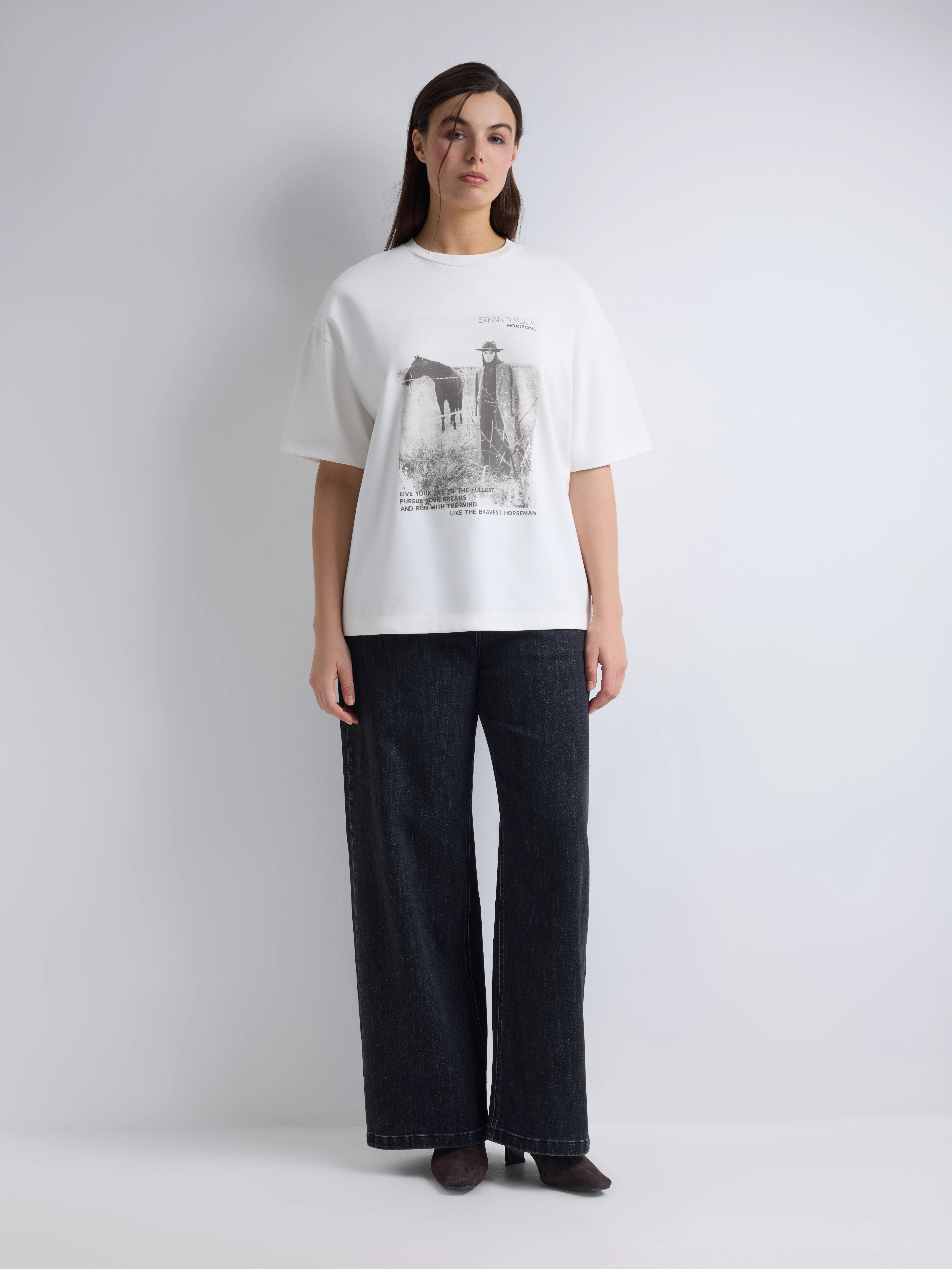 Футболка с фотопринтом из хлопкового трикотажа Lalis арт. TS0231K