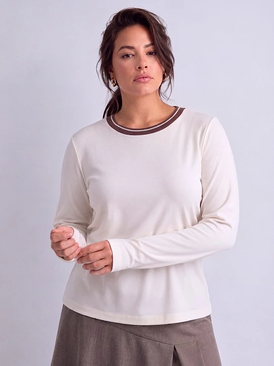 Трикотажный лонгслив с подвязом Lalis арт. LS0034K
