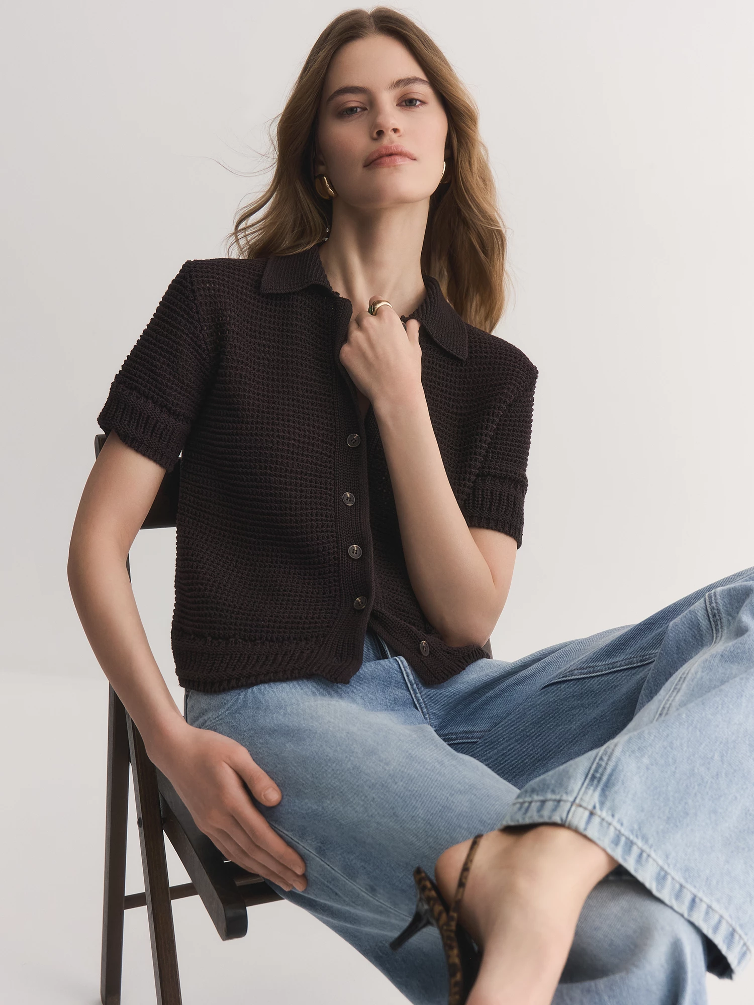 Ажурный кардиган с коротким рукавом Elis арт. CG0055V