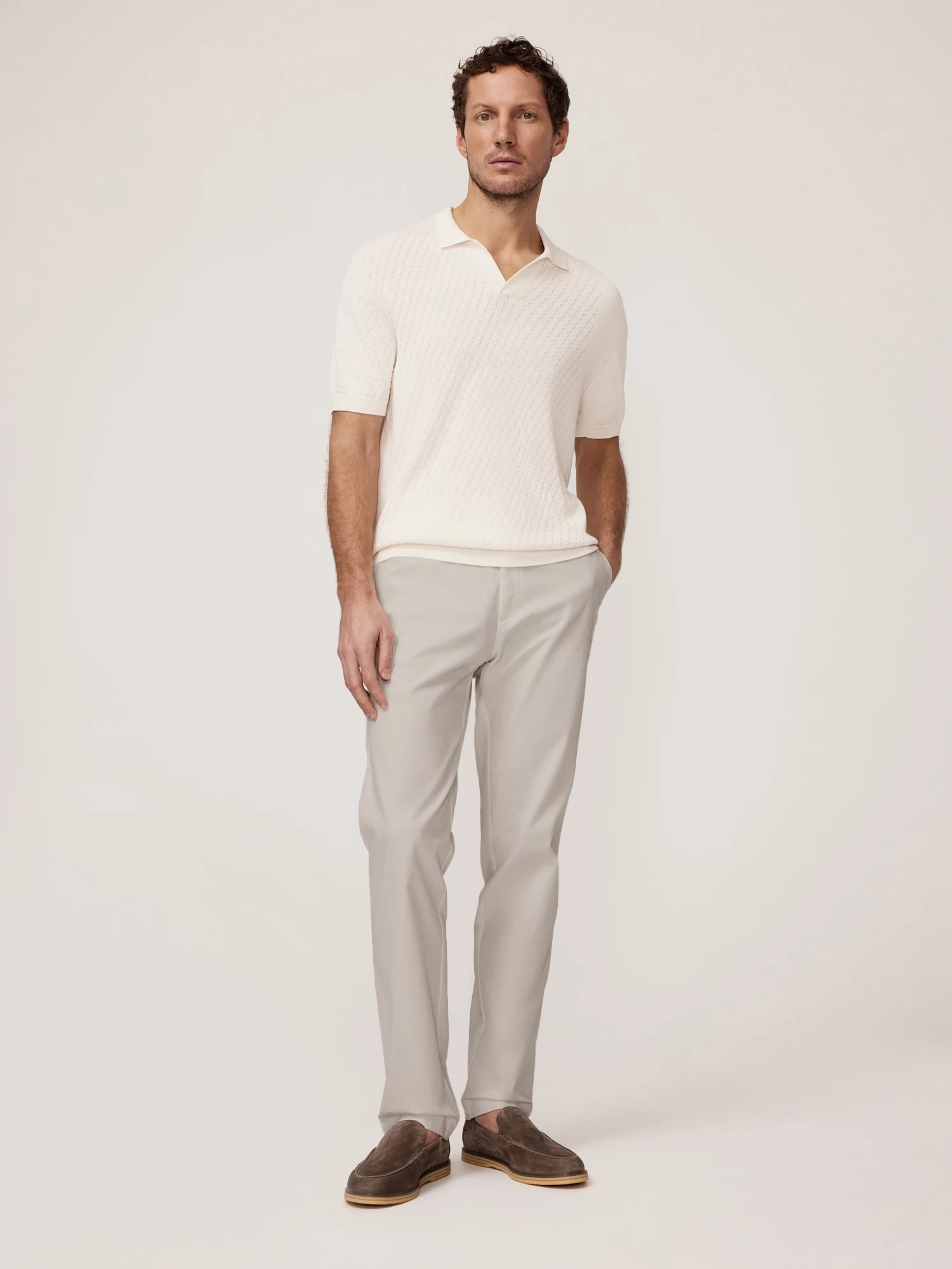 Джемпер-поло из шелка и хлопка 20line арт. IPO0076V