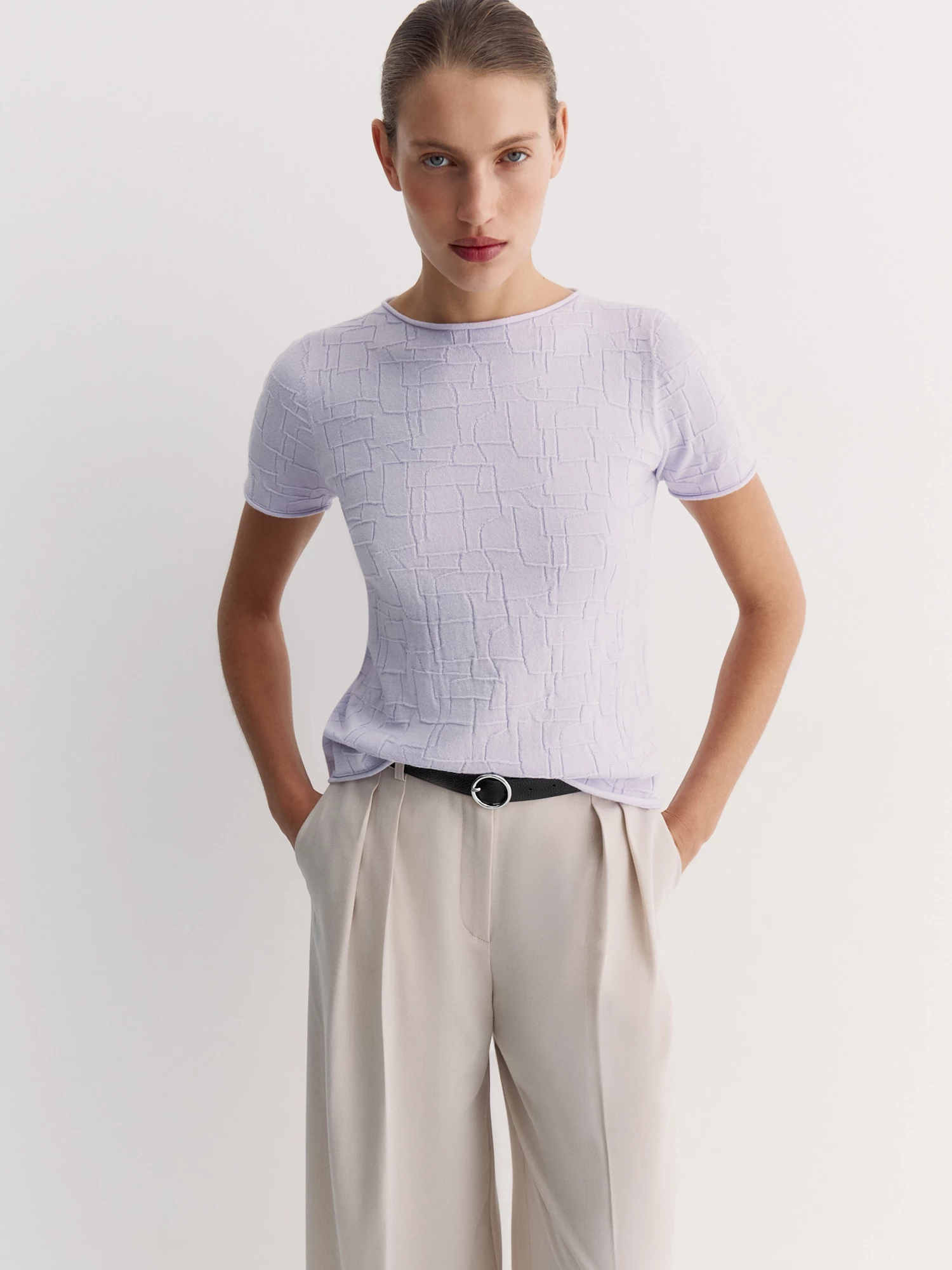 Вязаный джемпер с коротким рукавом Elis арт. JM0303VP