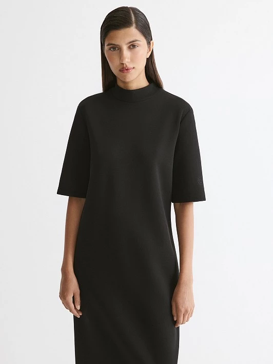 Платье с воротником-стойкой из хлопкового пике Elis арт. DR0928K