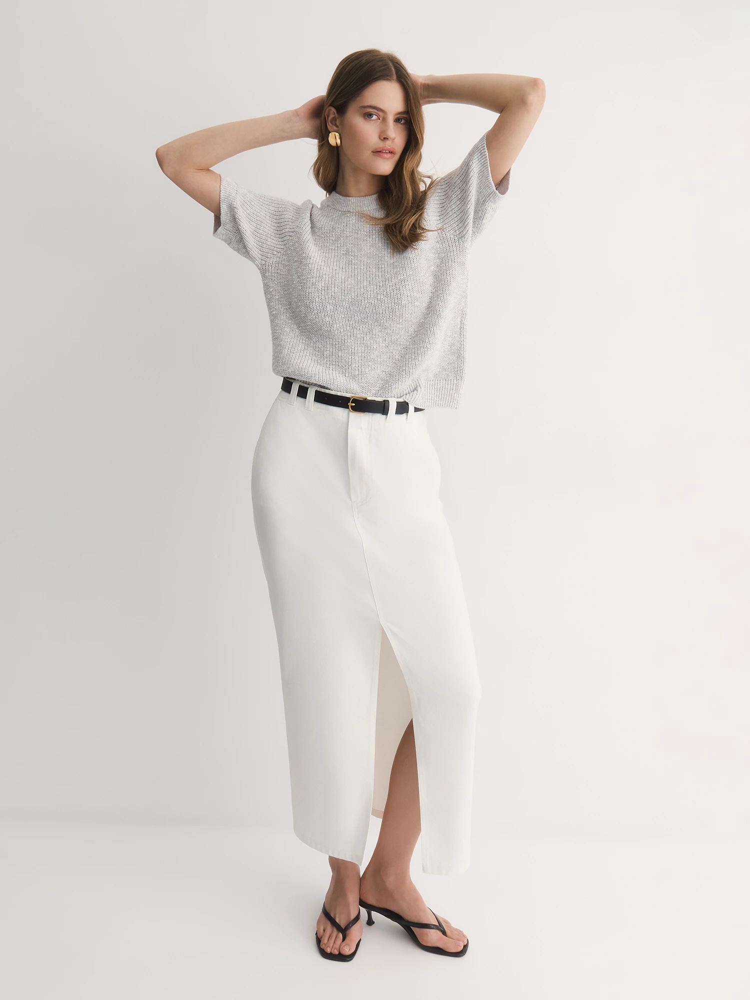 Джемпер с коротким рукавом из хлопковой пряжи Elis арт. JM0222V5P