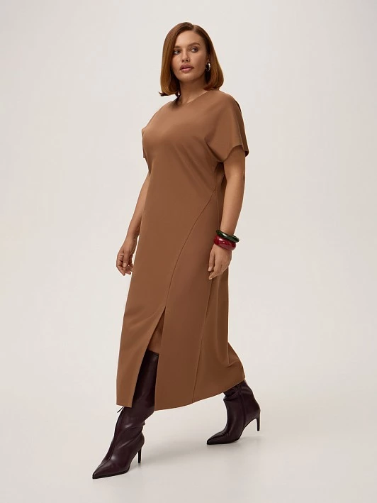 Трикотажное платье с разрезом Lalis арт. DR0942K