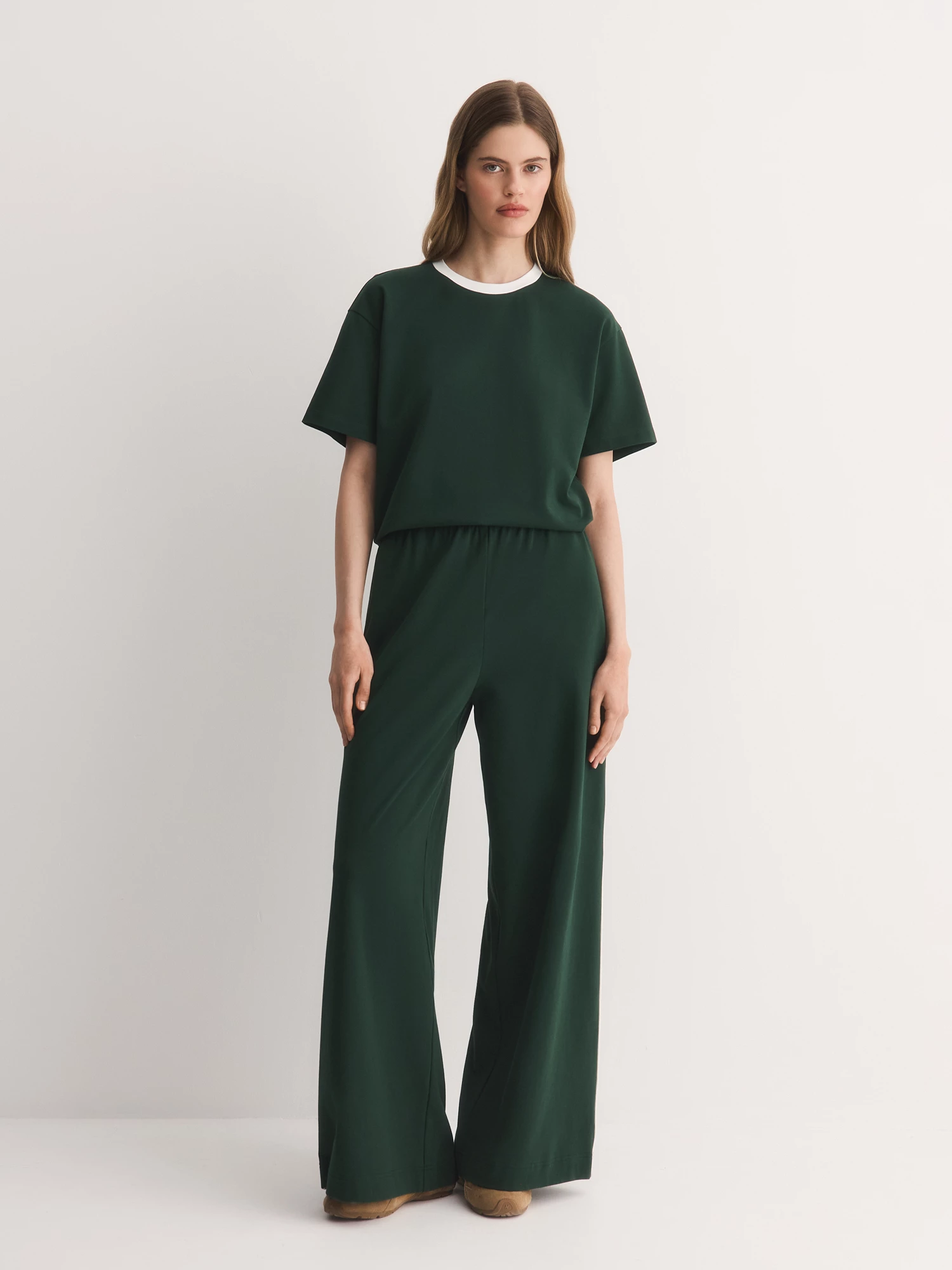 Брюки из хлопкового трикотажа с лампасами Elis арт. TR0409K5P