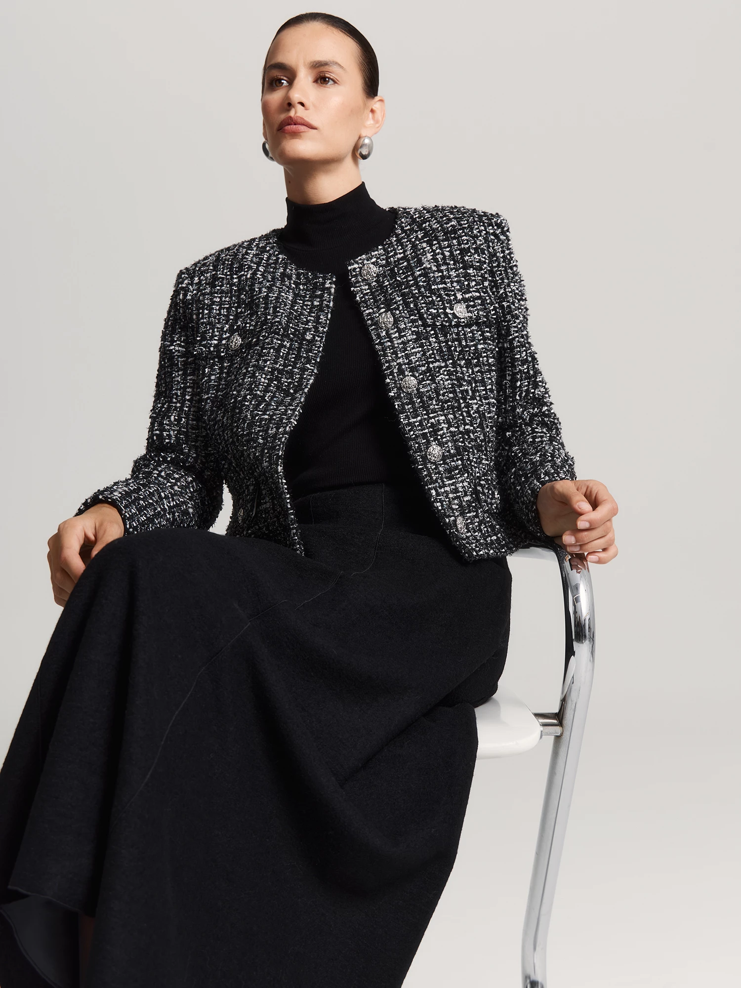 Жакет из шерстяного твида Elis арт. JC01435