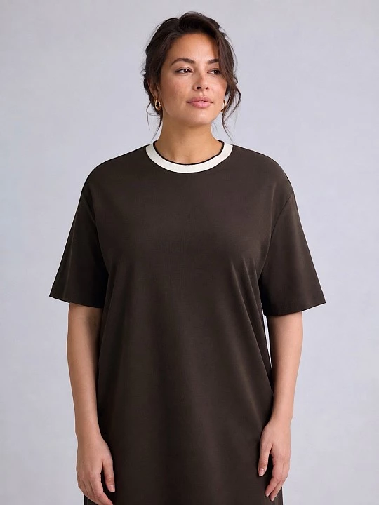 Прямое платье из вискозного трикотажа Lalis арт. DR1038KPХ