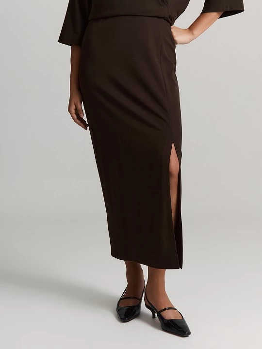 Прямая юбка с эффектным разрезом Lalis арт. SK0618K5