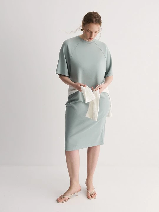 Платье из вискозного трикотажа с рукавом реглан Lalis арт. DR0870K