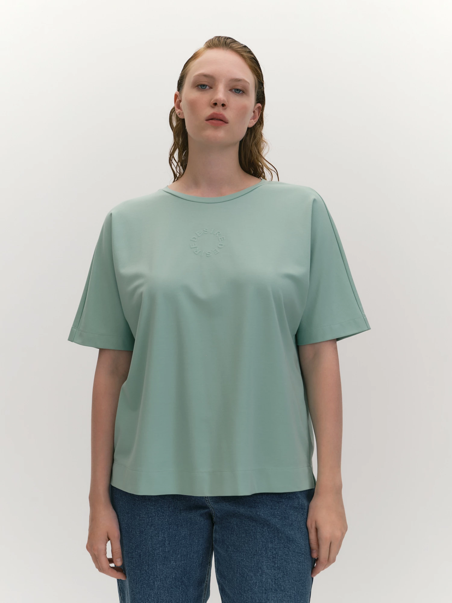 Трикотажная блуза с вышивкой и цельнокроеным рукавом Lalis арт. BL1507K