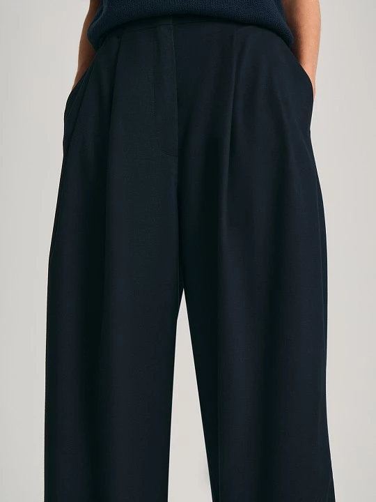 Прямые широкие брюки в классическом синем Elis арт. TR0475