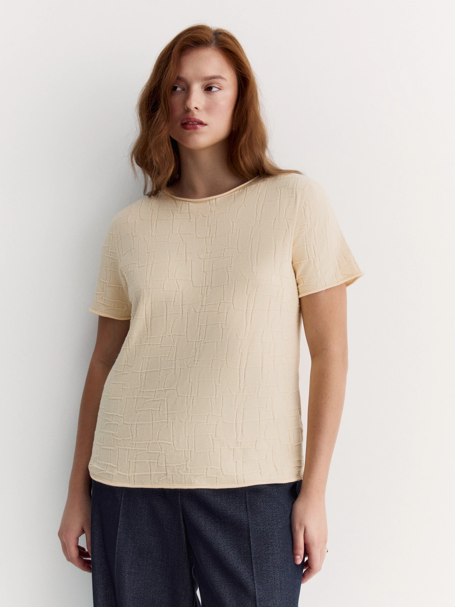 Вязаный джемпер с коротким рукавом Lalis арт. JM0303V1P