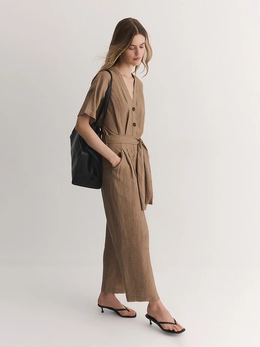 Комбинезон с цельнокроеным рукавом и поясом Elis арт. OV0023