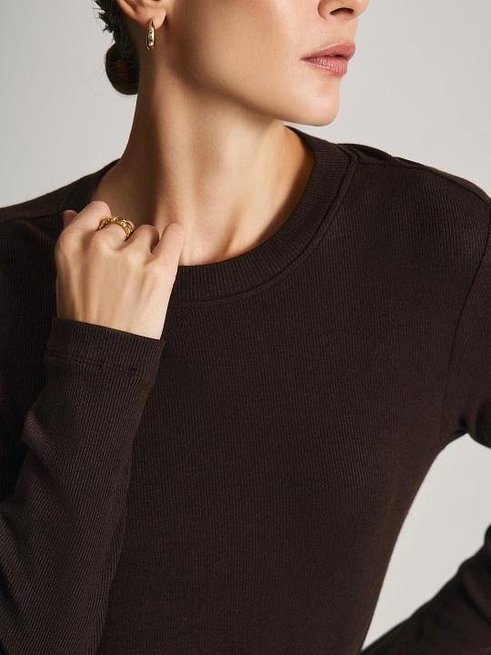 Лонгслив из вискозного трикотажа с шерстью Elis арт. LS0008K