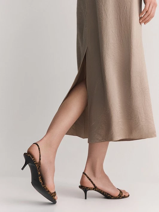 Юбка из ткани с атласным блеском и жатым эффектом Elis арт. SK0523