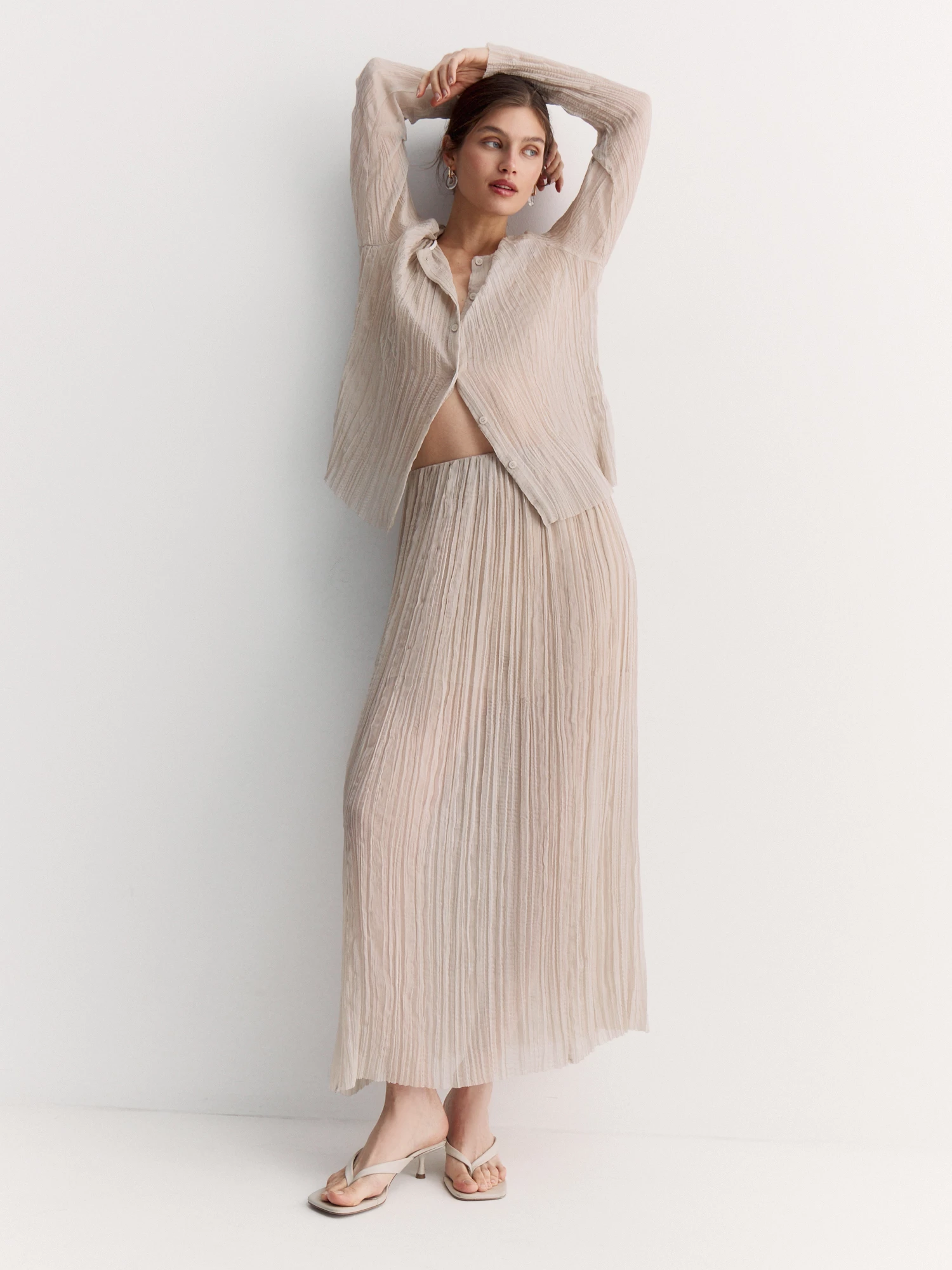 Блуза из жатой ткани Elis арт. BL1823