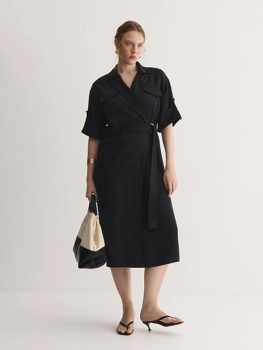 Платье на запах из тенсела Lalis арт. DR0913