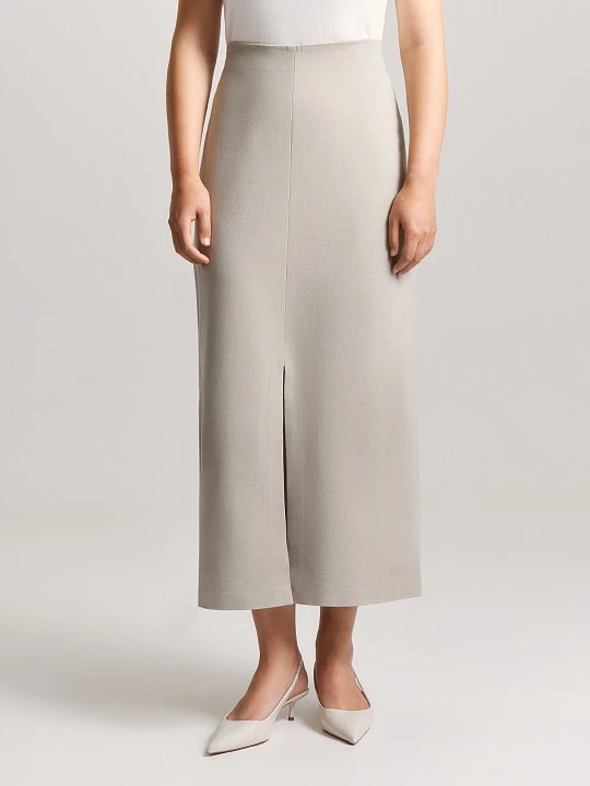 Прямая юбка из эластичного вискозного трикотажа Lalis арт. SK0558K