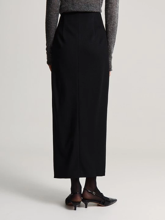Прямая юбка из смесового трикотажа с шерстью Elis арт. SK0571K