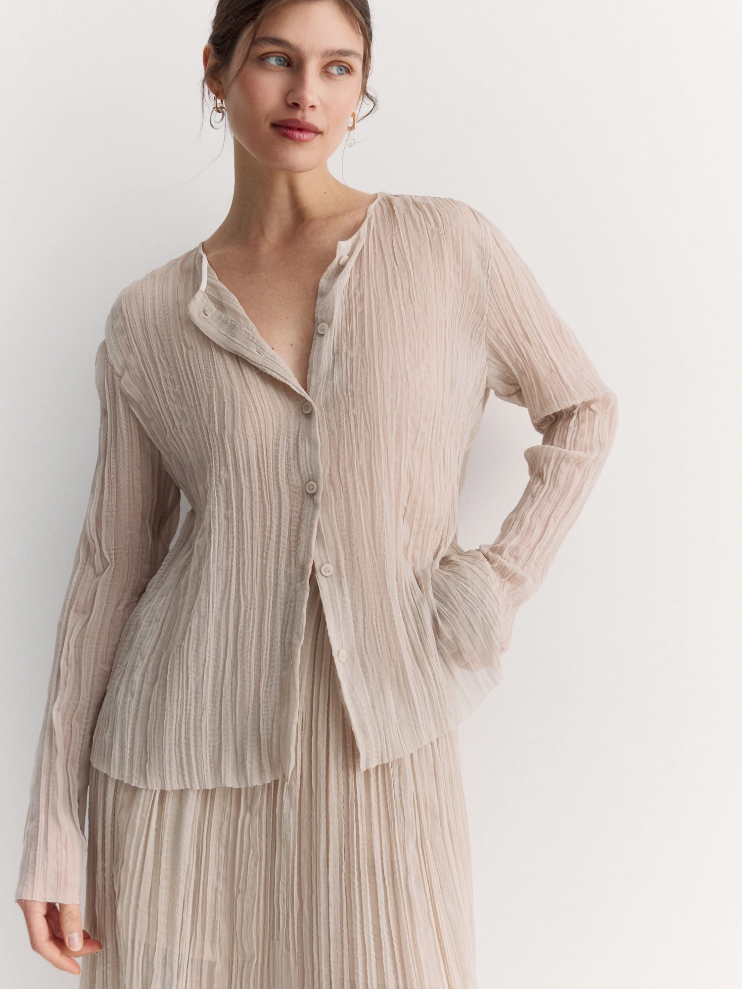 Блуза из жатой ткани Elis арт. BL1823