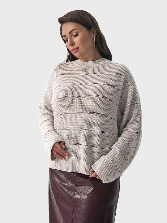 Укороченный джемпер из шерсти и хлопка Lalis арт. JM0367V1
