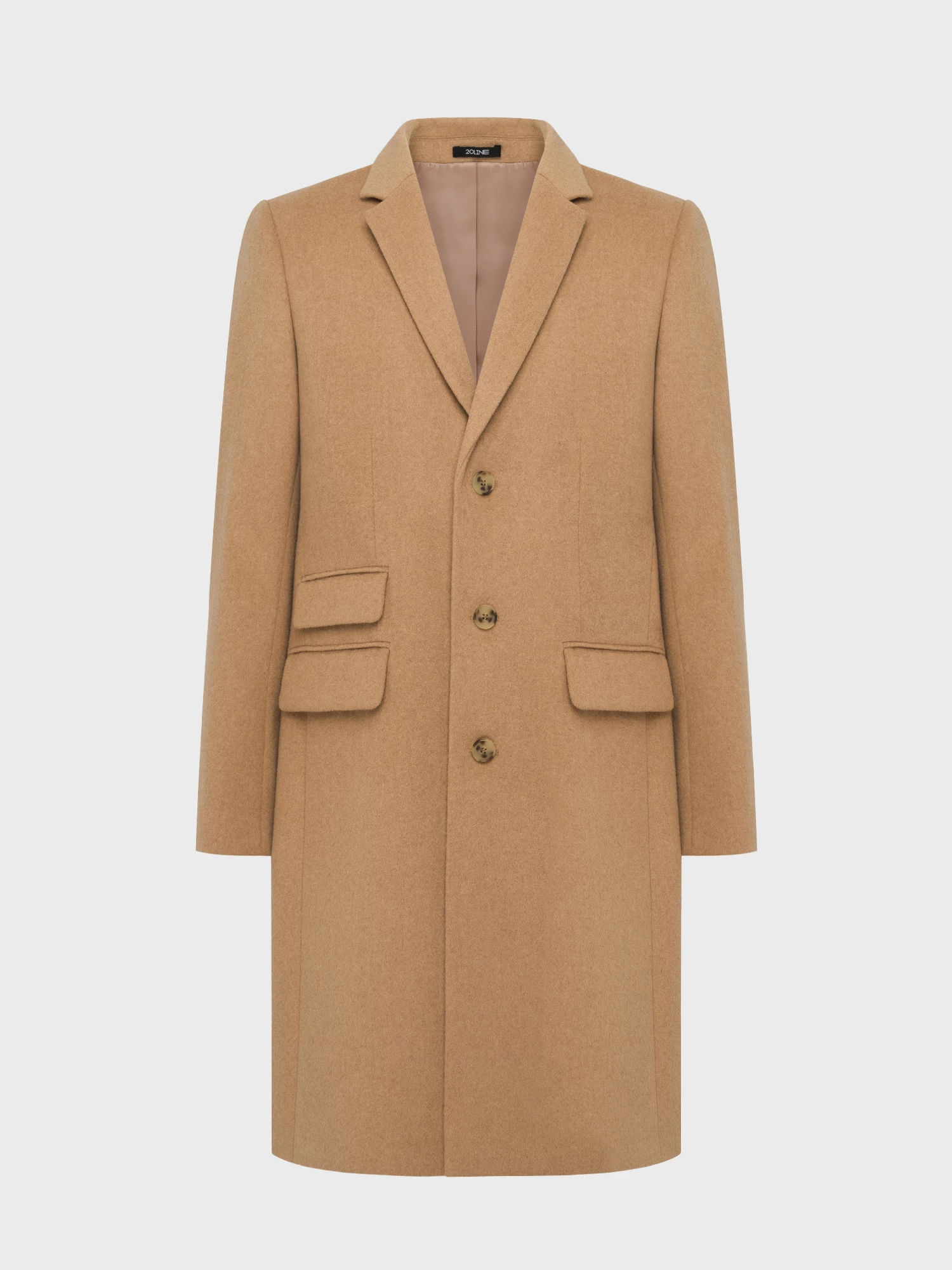 Классическое шерстяное пальто прямого силуэта 20line арт. IPD0018