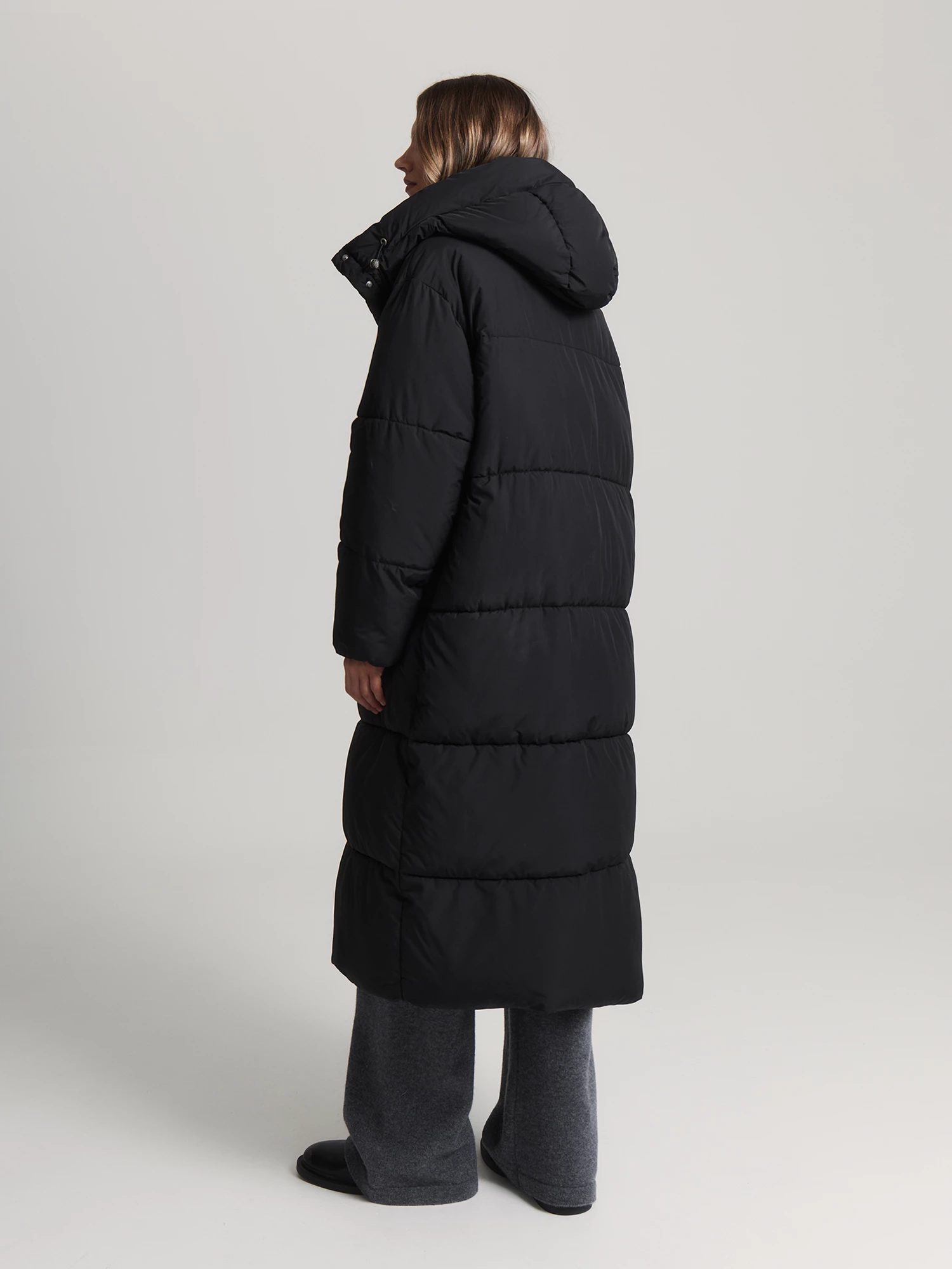 Длинный теплый пуховик с капюшоном на молнии Elis арт. PH0067BY1