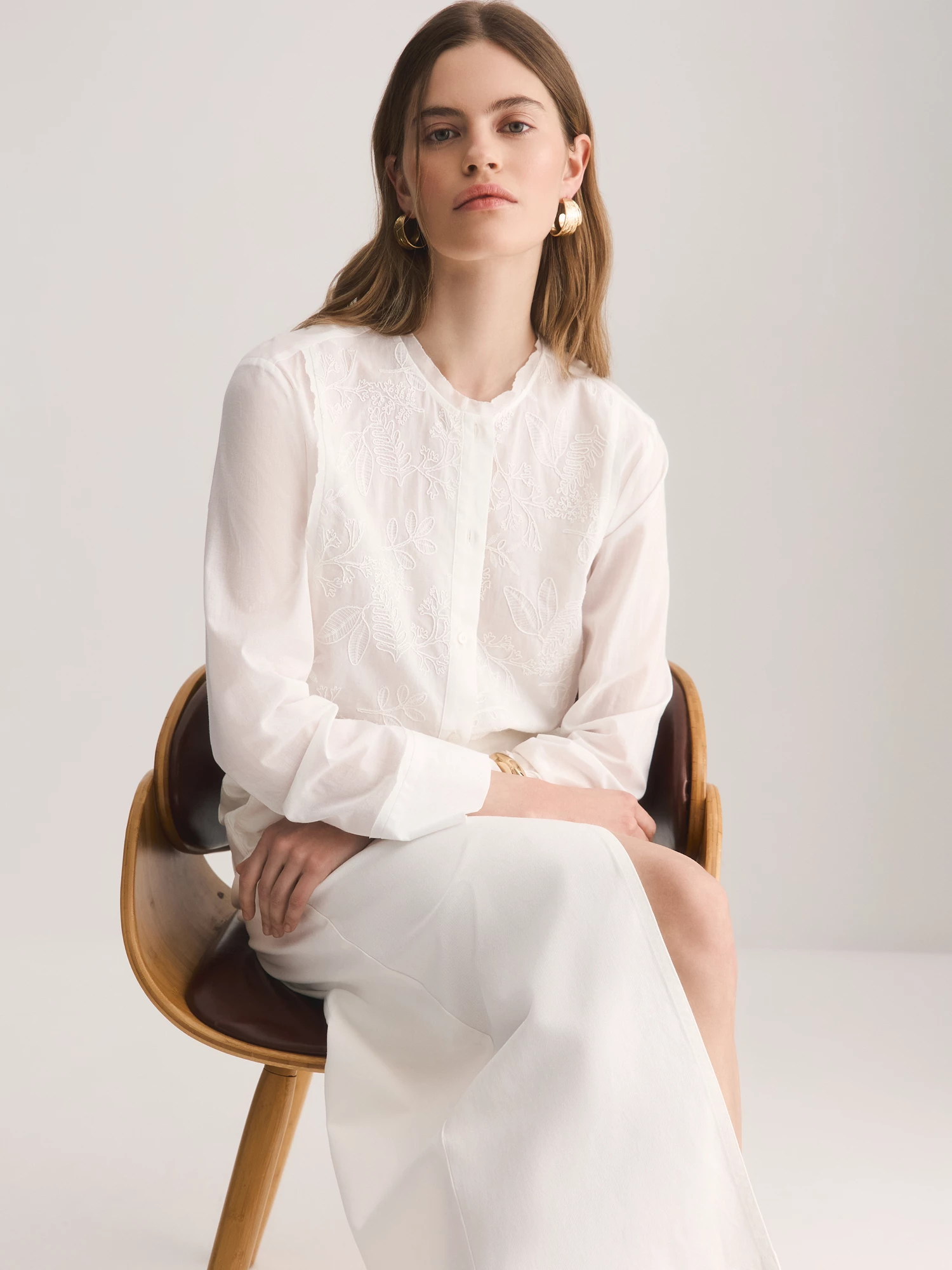 Блуза из хлопка с длинным рукавом Elis арт. BL1850