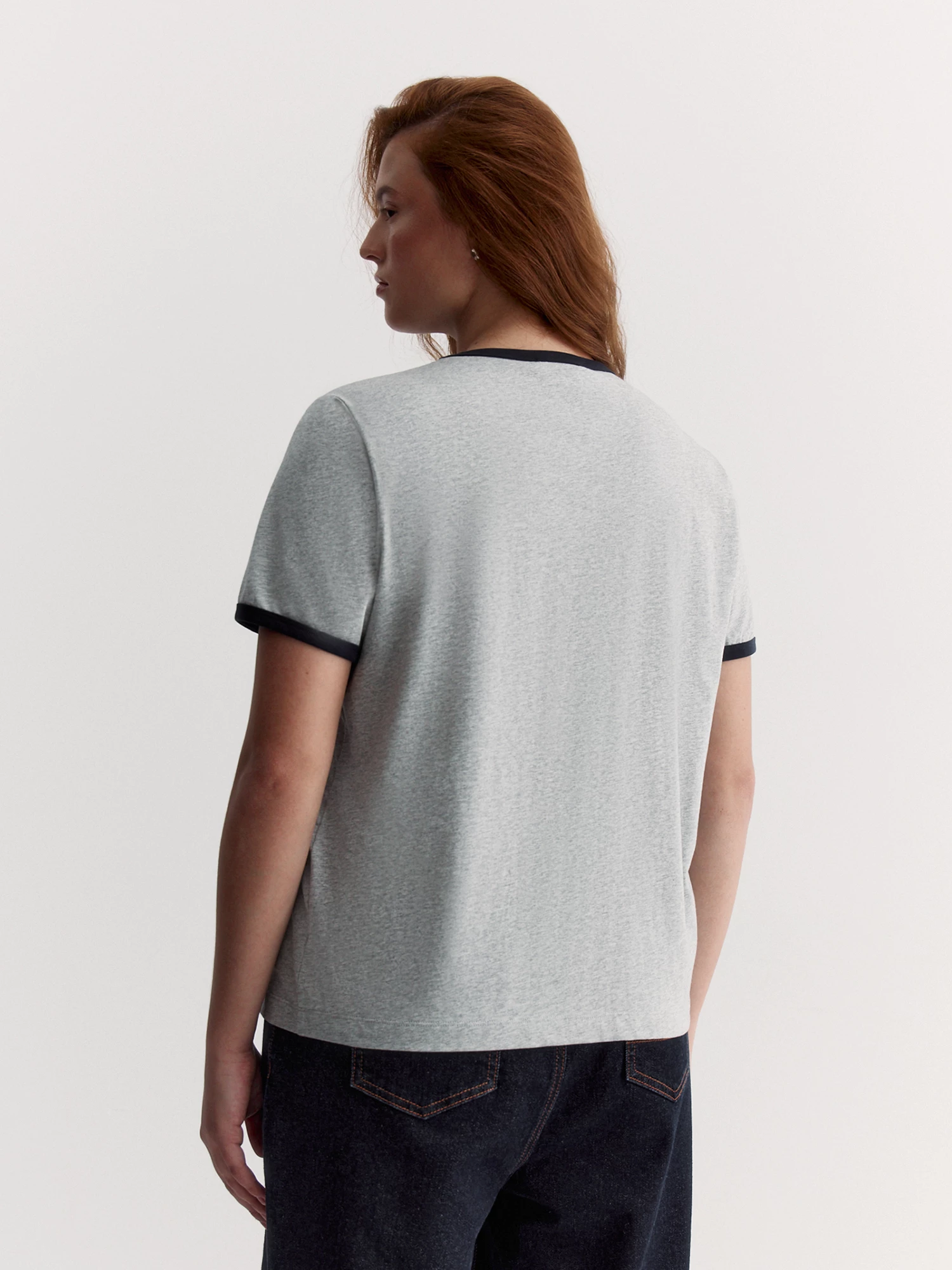 Футболка из хлопкового трикотажа с кантом Lalis арт. TS0100K5