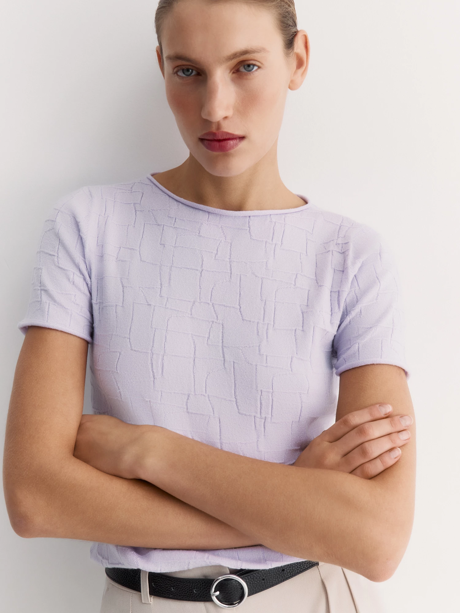 Вязаный джемпер с коротким рукавом Elis арт. JM0303VP