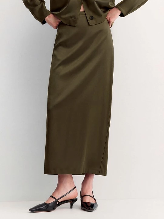 Прямая юбка с атласным блеском Elis арт. SK0630