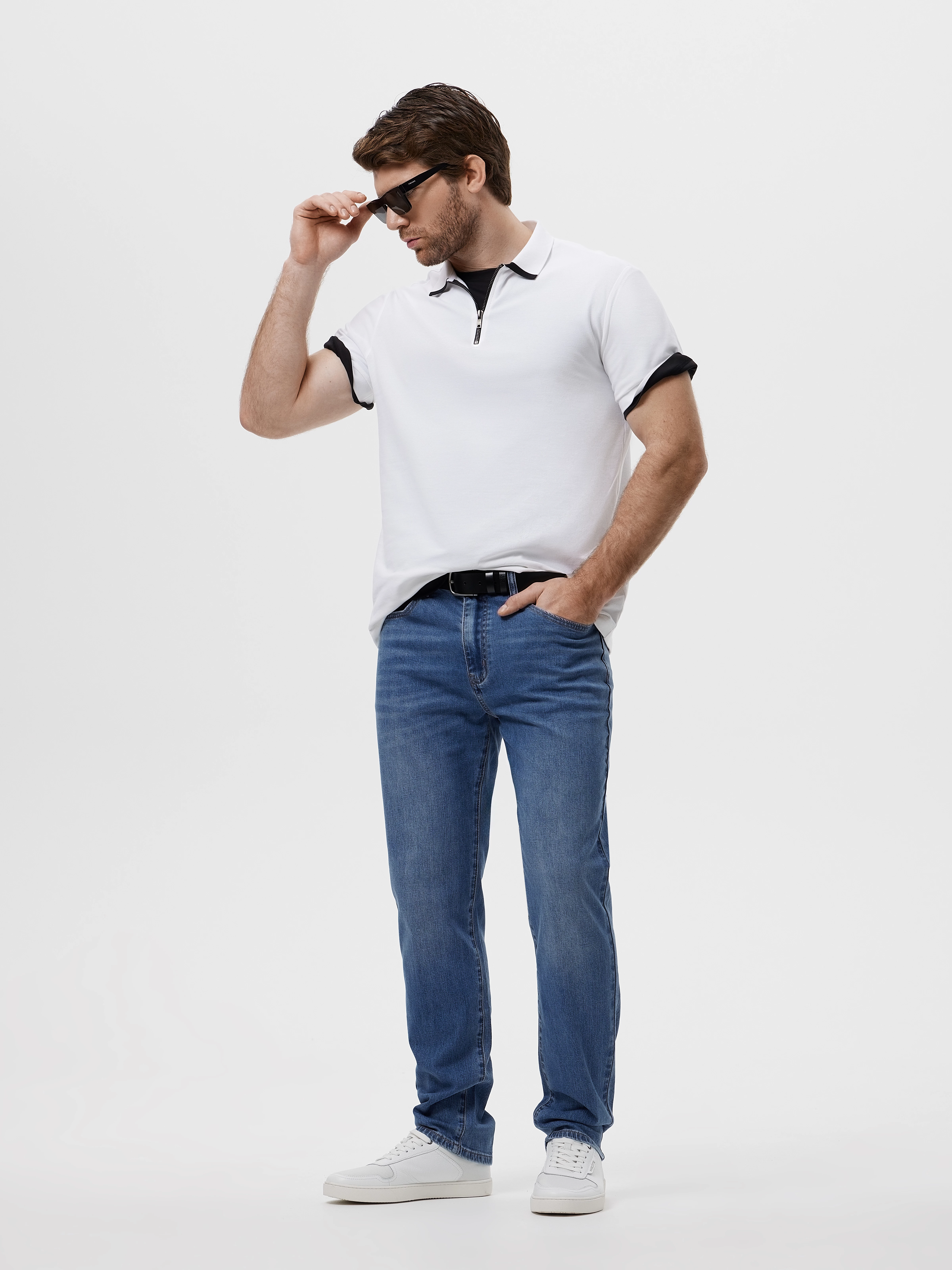 Поло на молнии из хлопкового трикотажа 20line арт. IPO0071K5