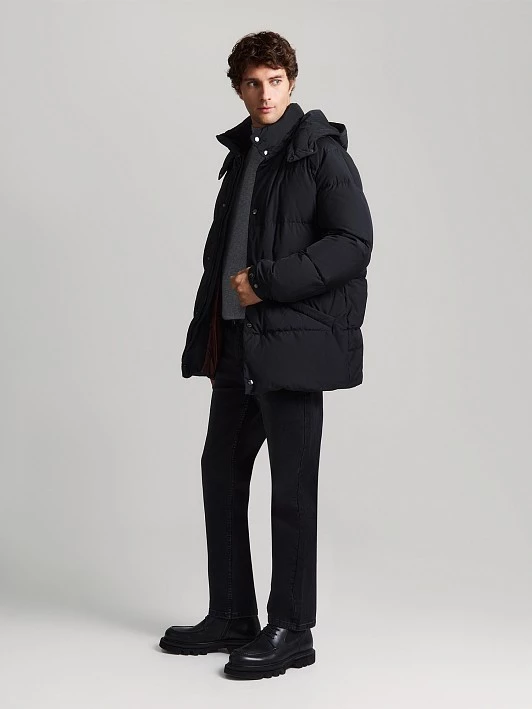 Куртка со съемным капюшоном, утепленная наполнителем пух/перо 20line арт. IPH0038