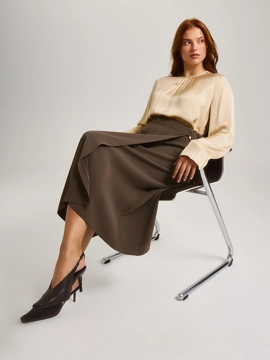 Юбка с запахом и эффектной пряжкой Lalis арт. SK0520