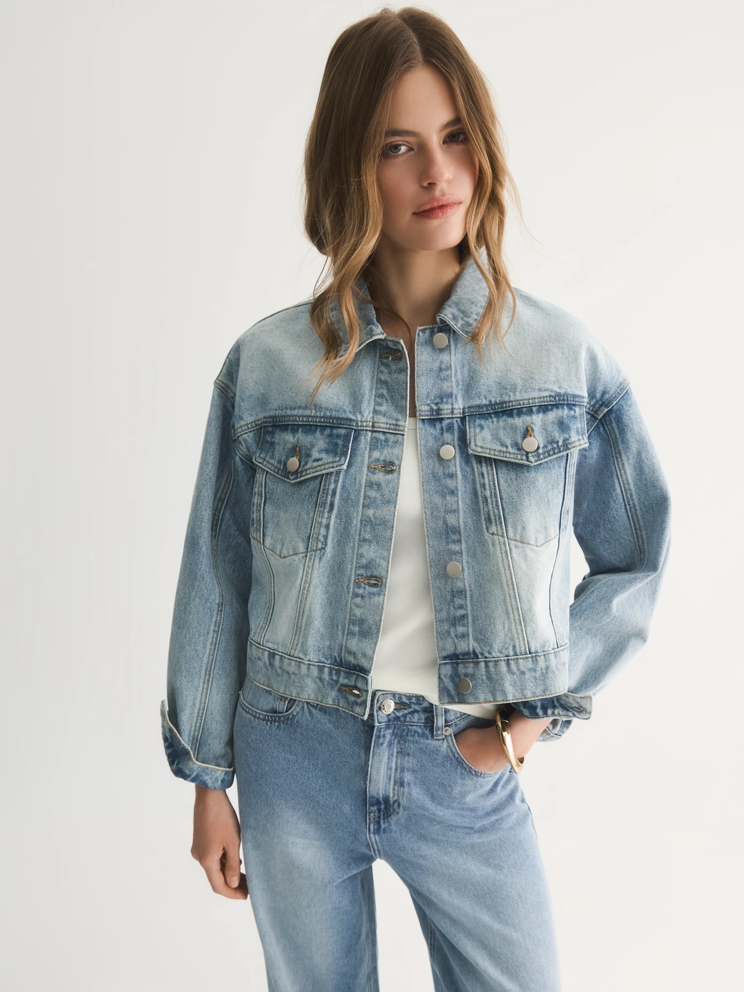 Куртка-джинсовка из голубого денима Elis арт. KL0024Y1