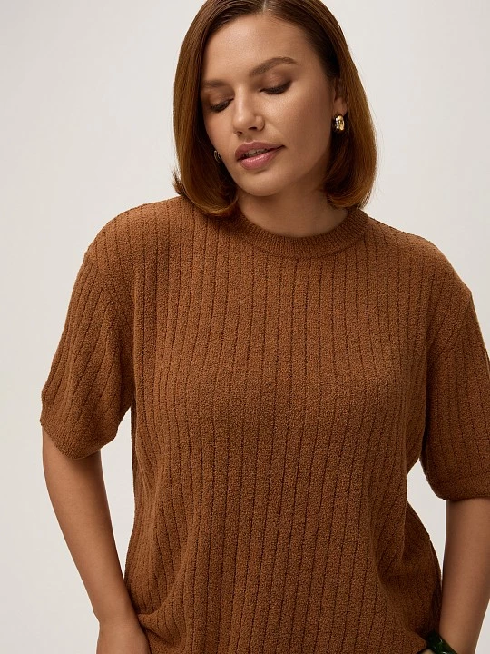 Джемпер из фантазийной пряжи-букле Lalis арт. JM0224V