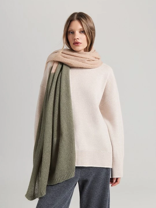 Вязаный палантин с мохером и овечьей шерстью Elis арт. PN0164V5