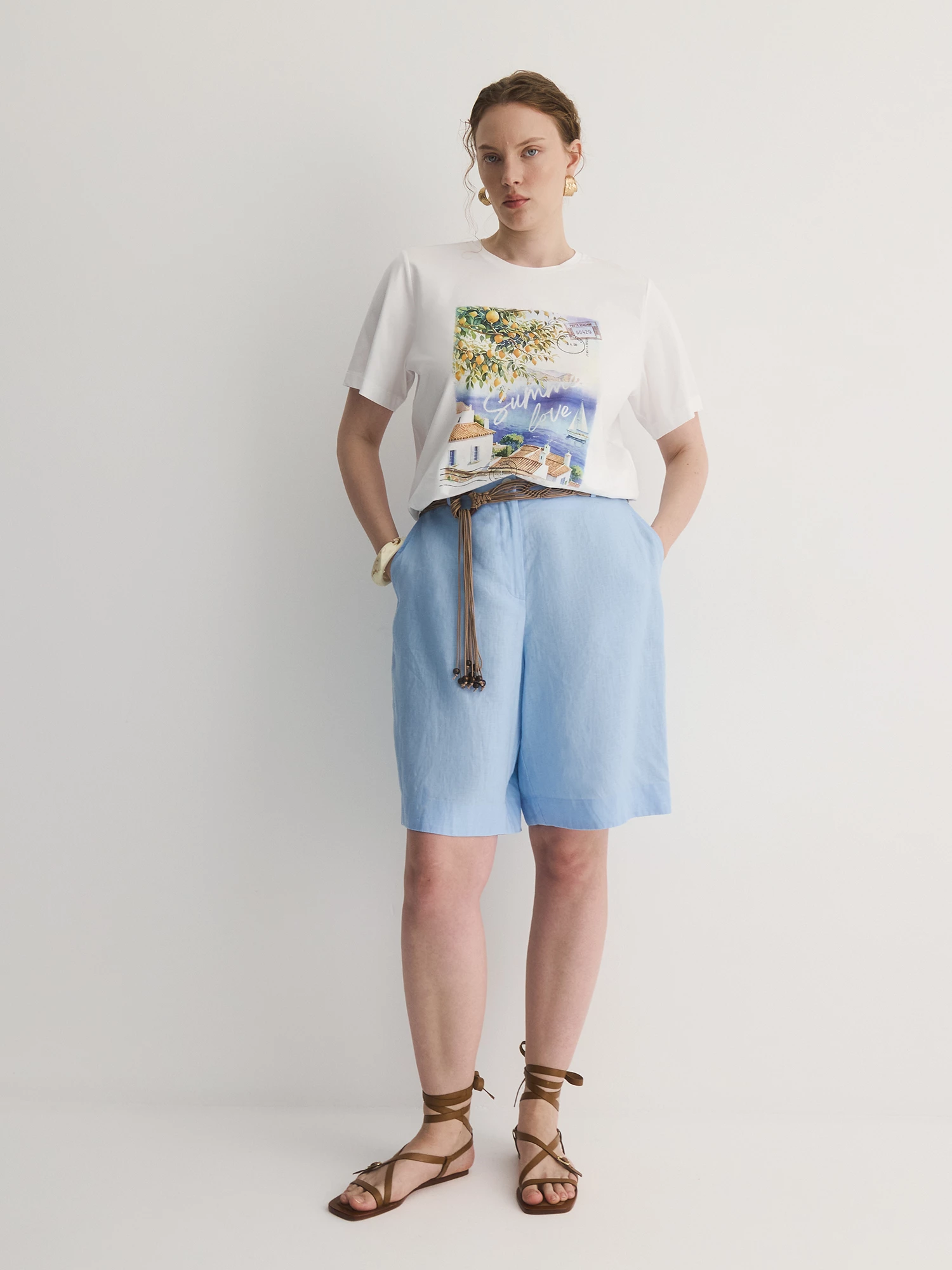 Футболка из хлопкового трикотажа с принтом Lalis арт. TS0125K6