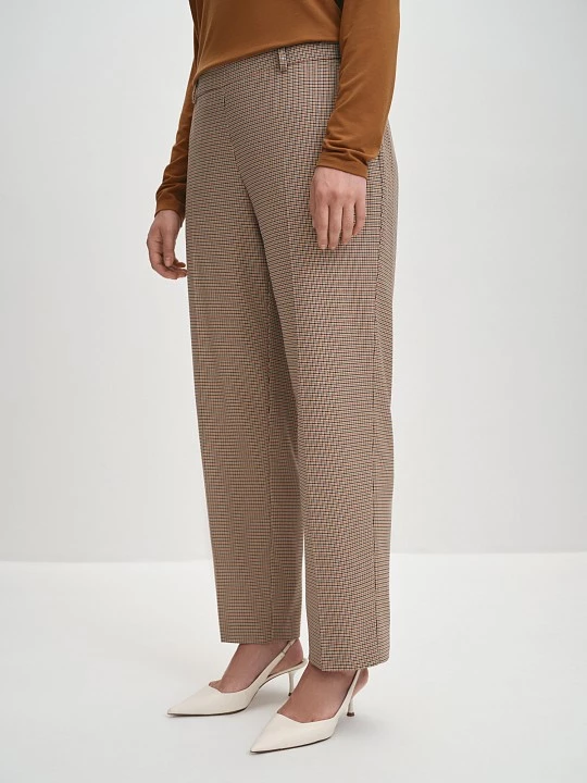 Брюки прямые в мелкую клетку Lalis арт. TR0473