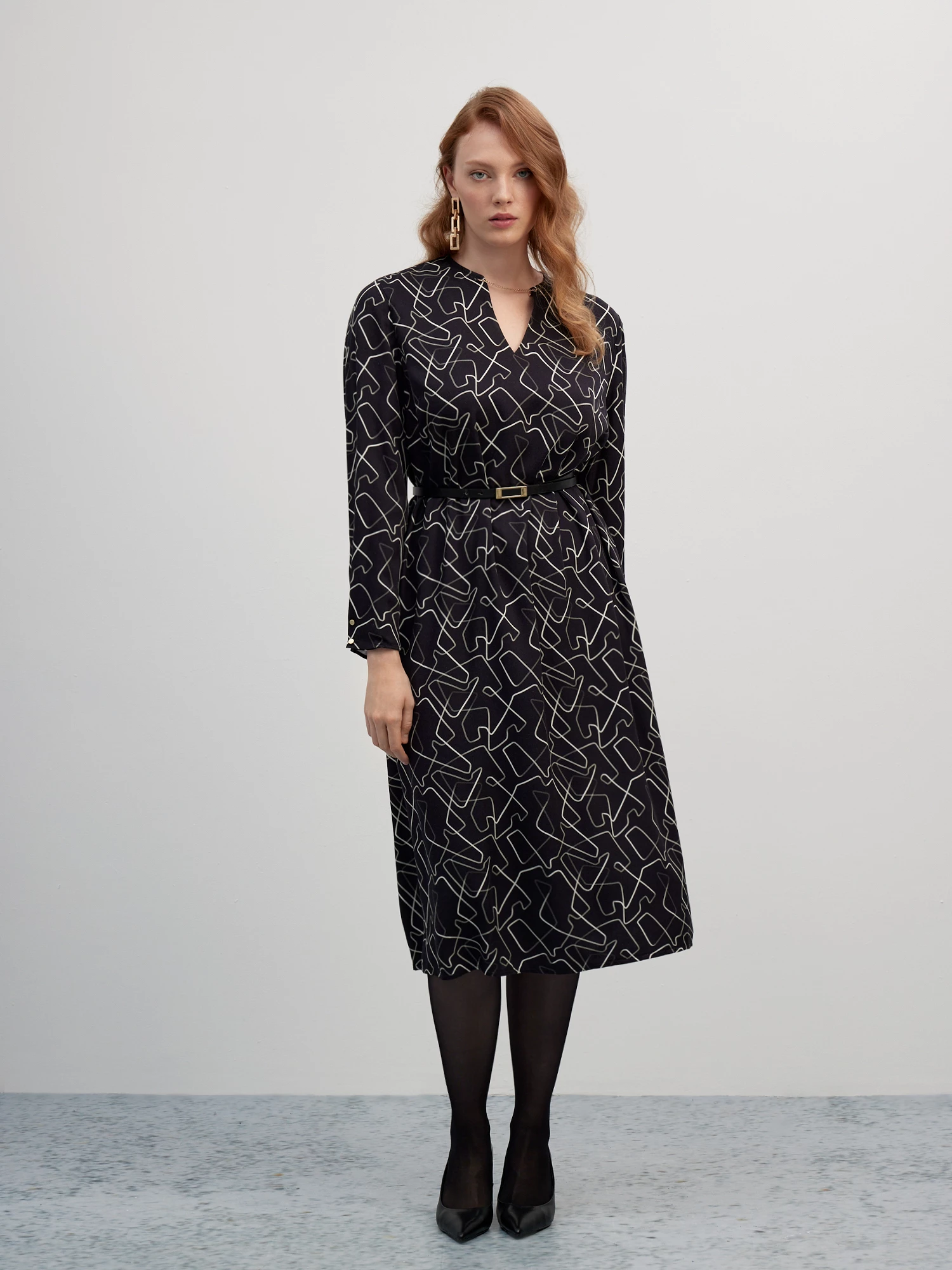 Платье-миди с ремнем Lalis арт. DR0630